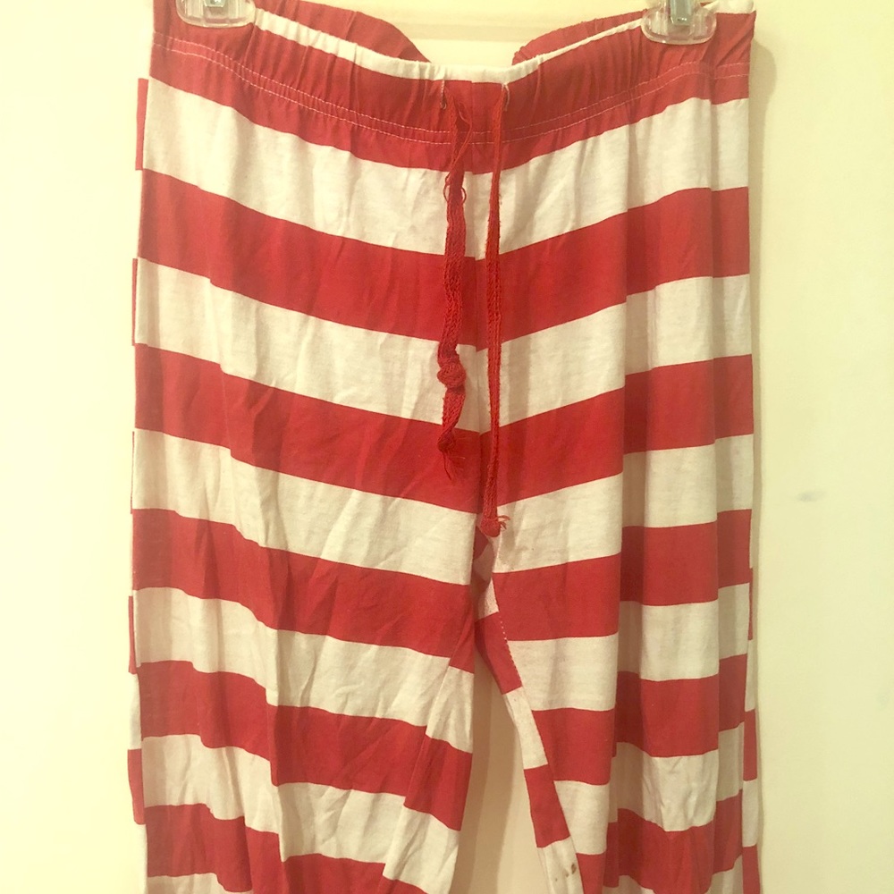 Striped pajama pants
